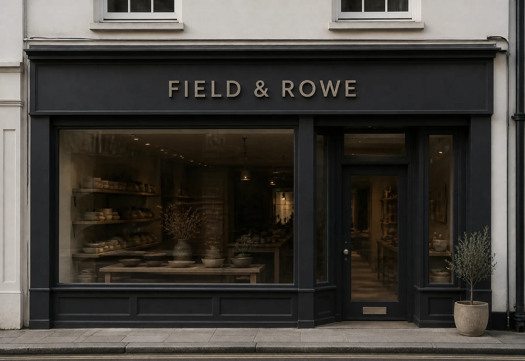 Retail shopfront signage installation