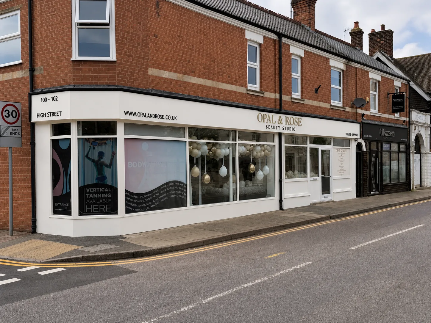 Completed Opal and Rose Beauty Studio shopfront